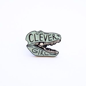 Jurassic park clever girl enamel pin